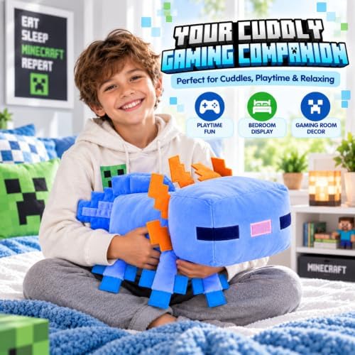 Minecraft Blue Axolotl Licensed Plush Toy