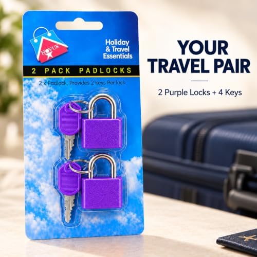 2Pack Mini Suitcase Locks with Keys