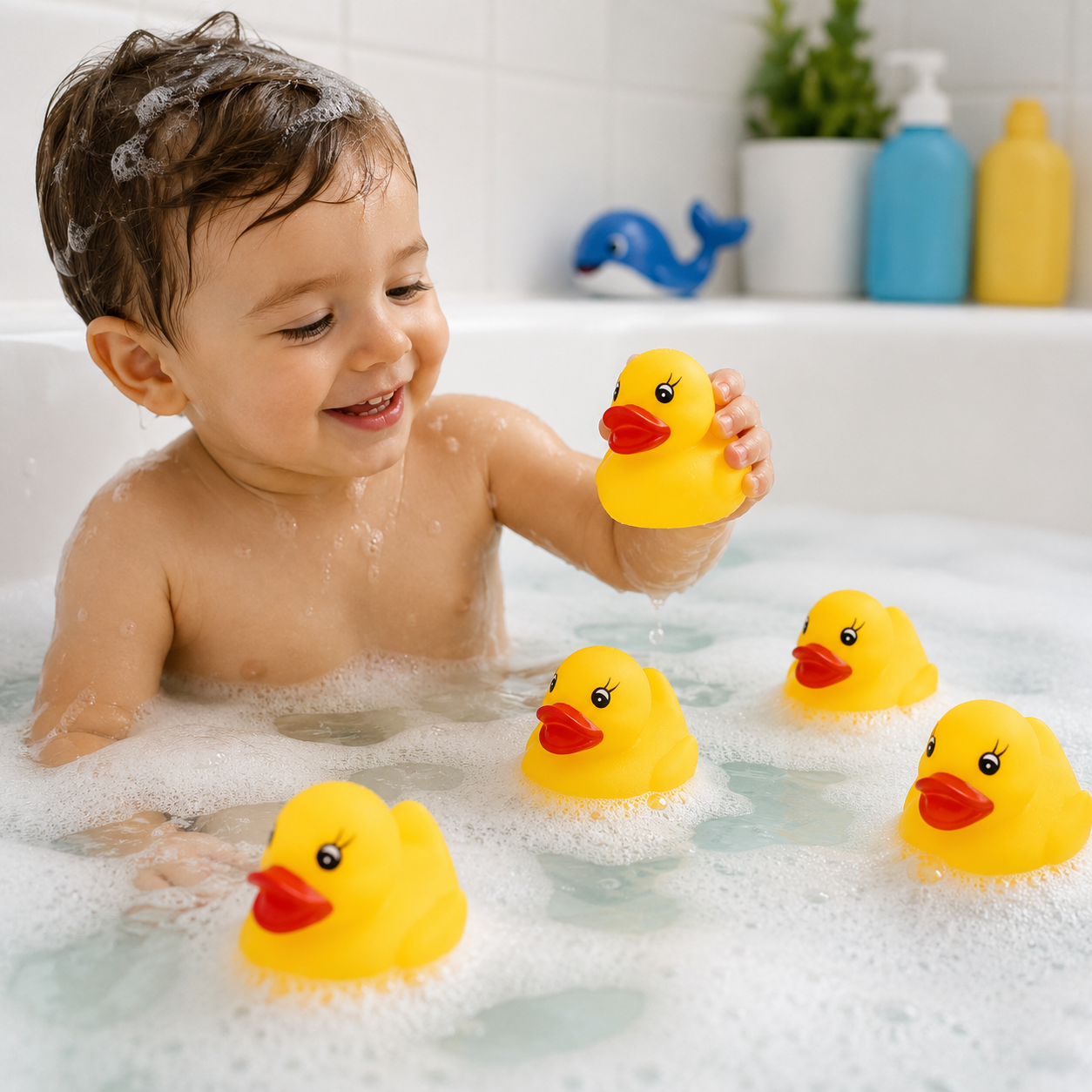 1x Yellow Squeaky Bath Duck 5cm