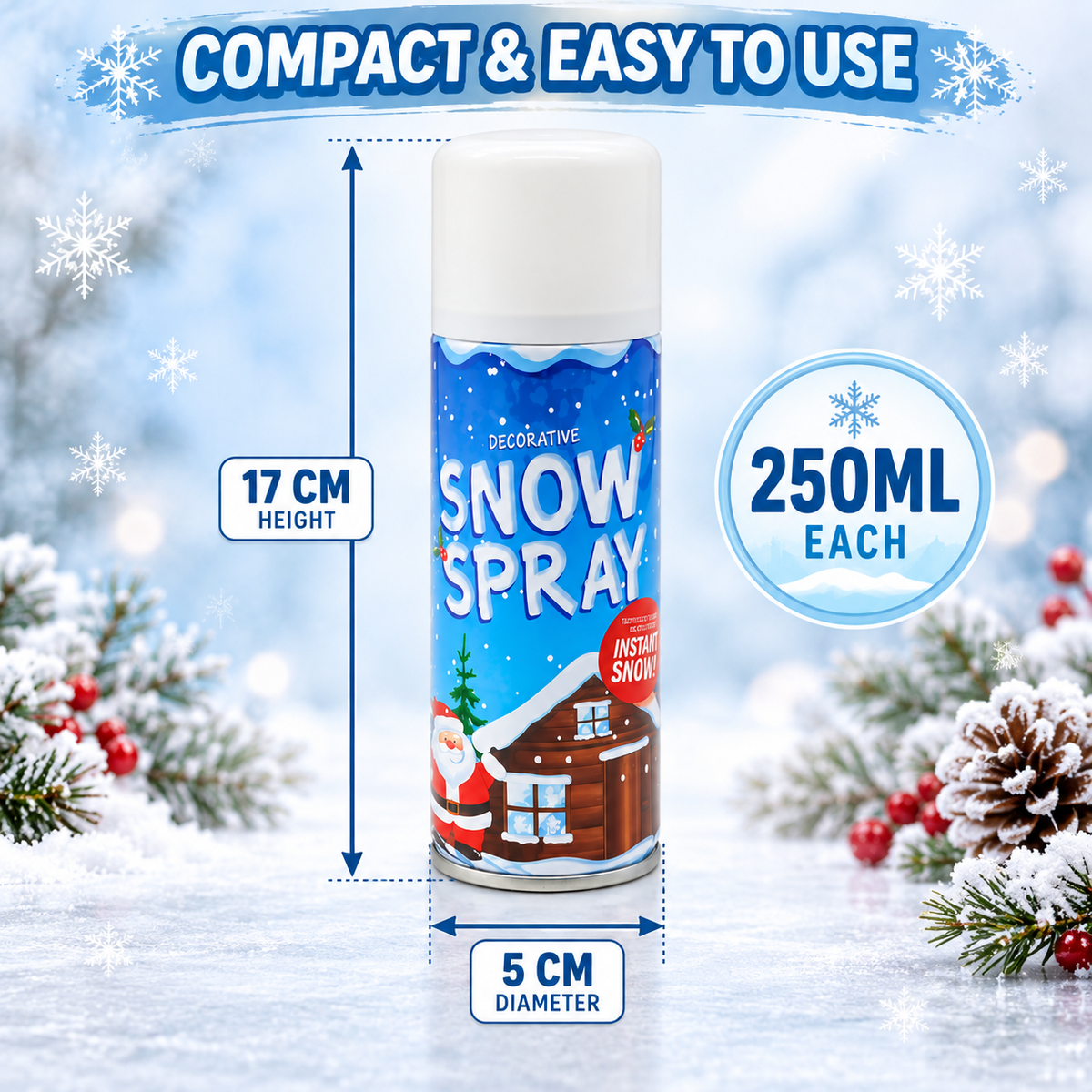 Artificial Christmas Snow Spray for Crafts 85ml