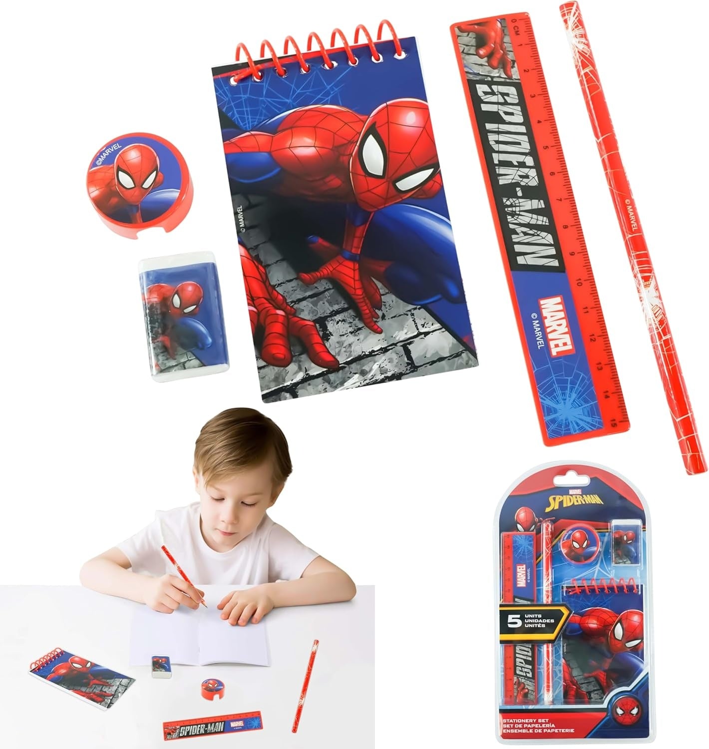 5PCs School Stationery Set - Assorted