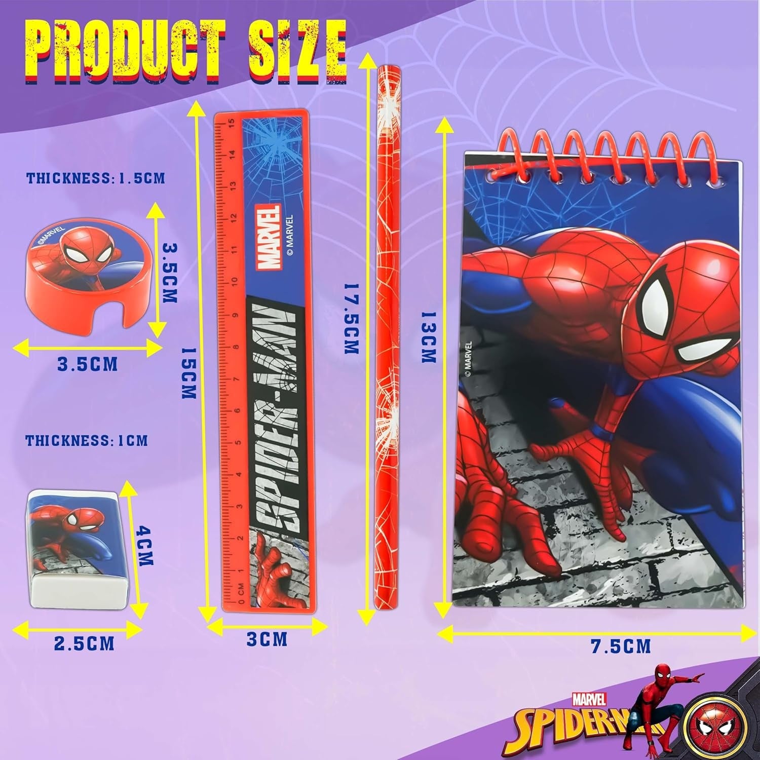 5PCs School Stationery Set - Assorted