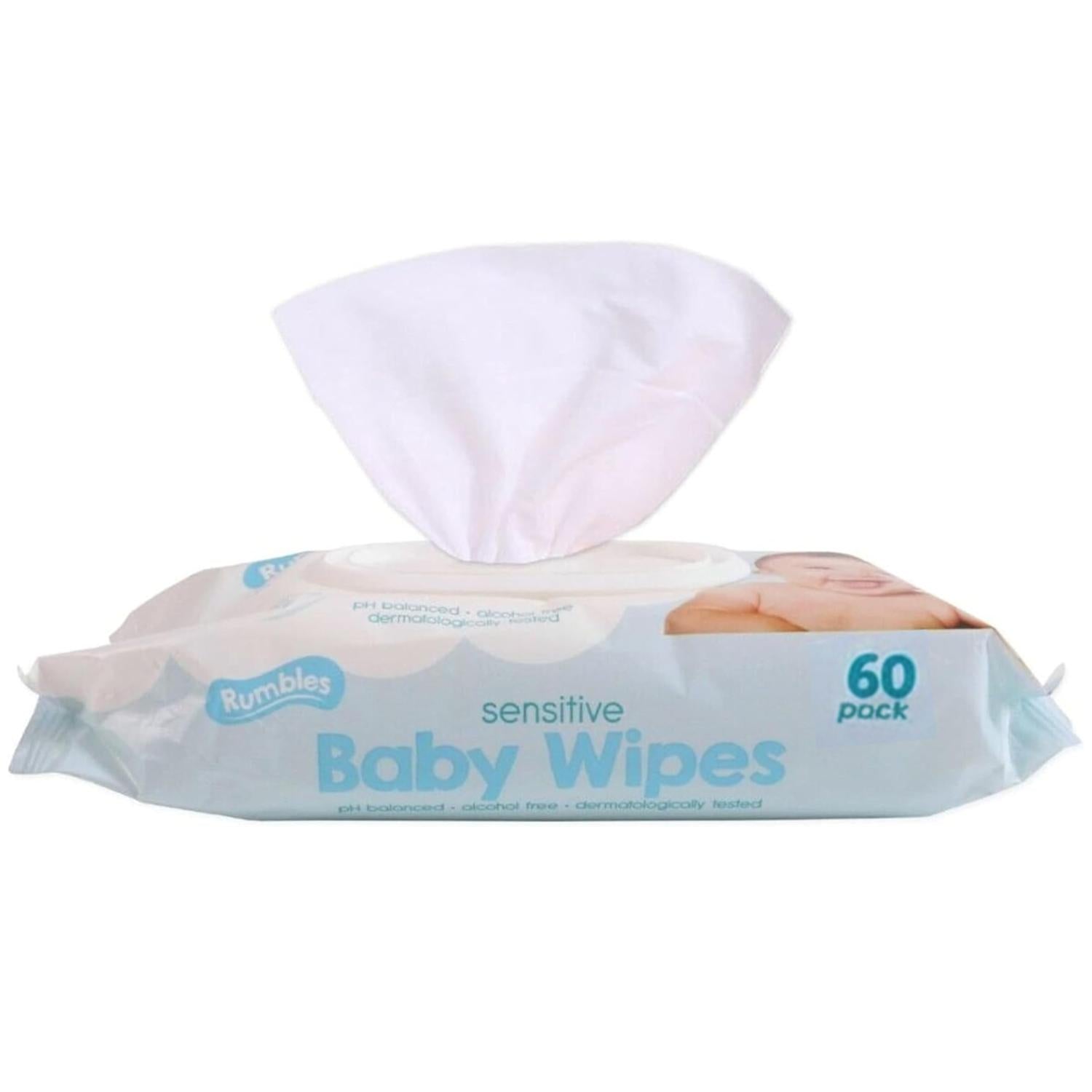 Fragrance-Free Baby Wipes Sensitive Skin 60 Pack