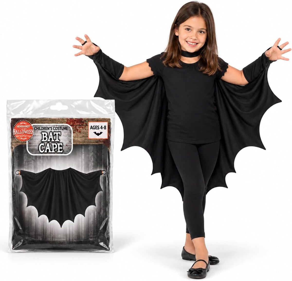 Halloween Children’s Black Bat Cape 74cm