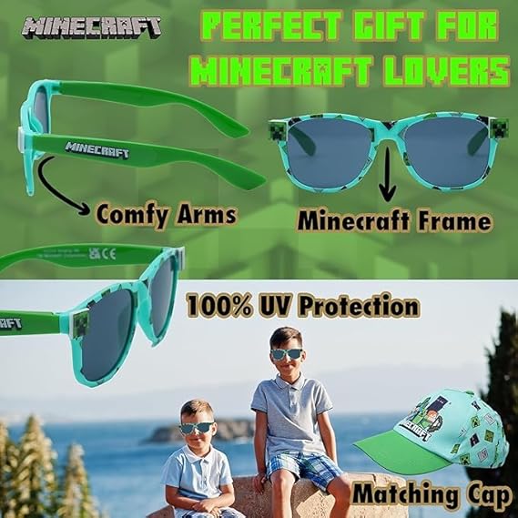 2pcs Kids Cap & Sunglasses Set
