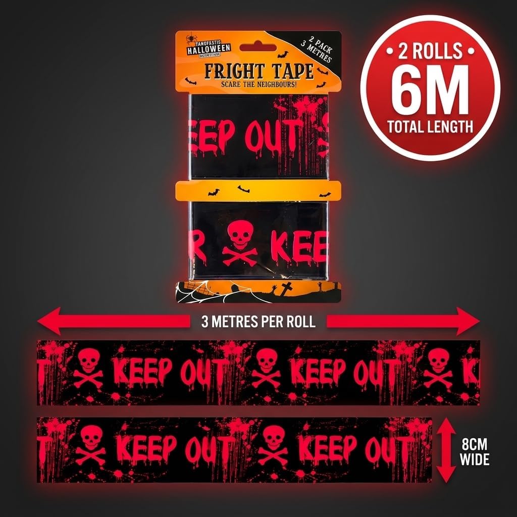 Halloween Fright Tape KEEP OUT 2 Rolls