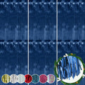 6Pk Christmas Foil Lametta 50cm - Dark Blue