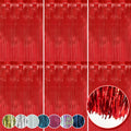 6Pk Christmas Foil Lametta 50cm - Red
