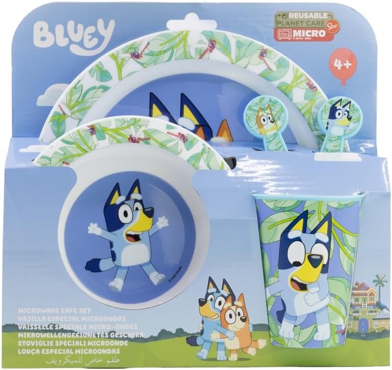 5PC Kids Cartoon Reusable Dinnerware Set