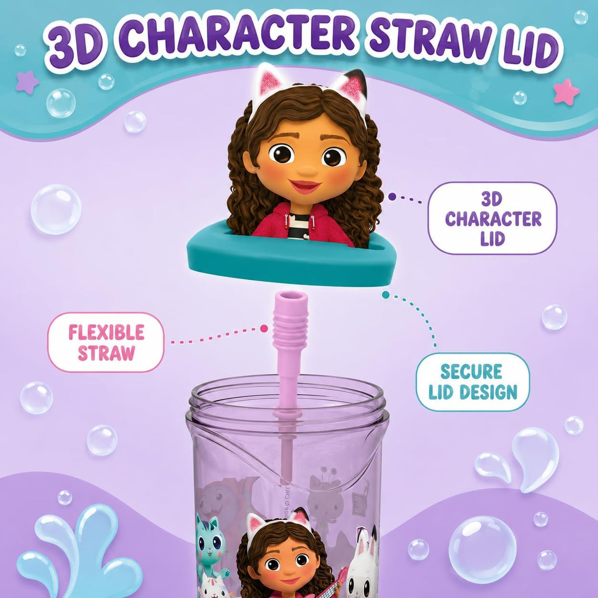 3D Figurine Gabbys Dollhouse Tumbler - 360ml – view 3