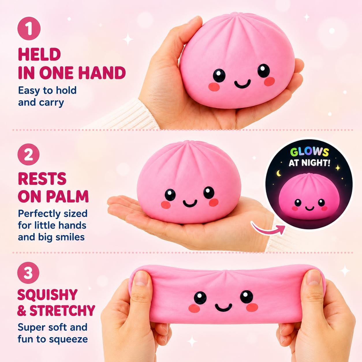 8.5cm Glow Up Dumpling Toy