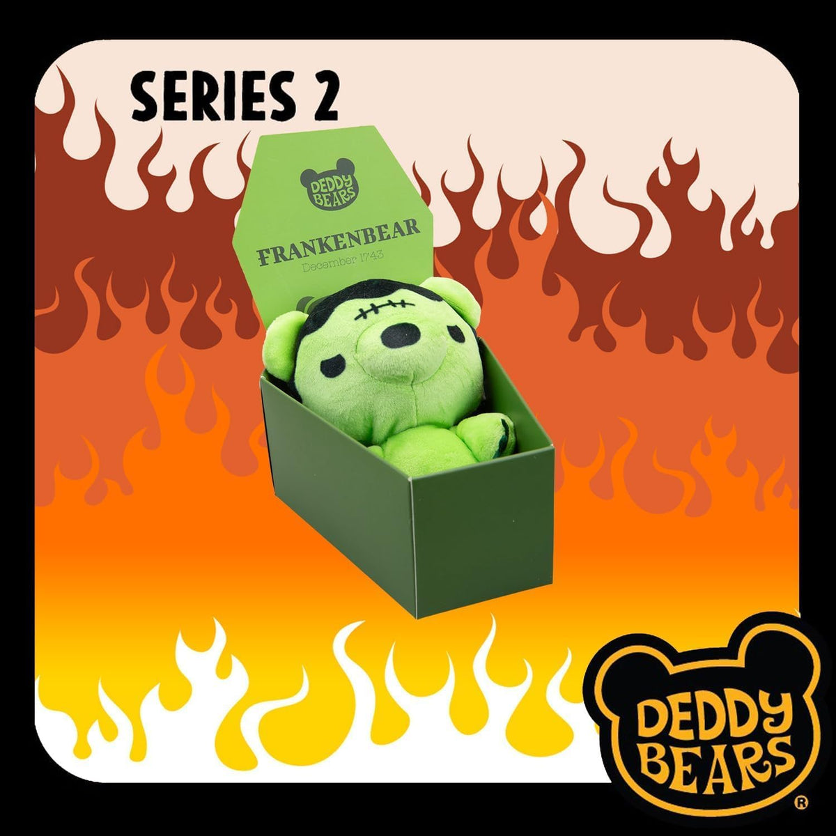 Frankenbear Halloween Plush Deddy Bears Coffin - 15cm Series 2