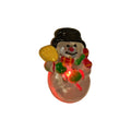 Christmas Flashing Light UP Brooch - Snowman