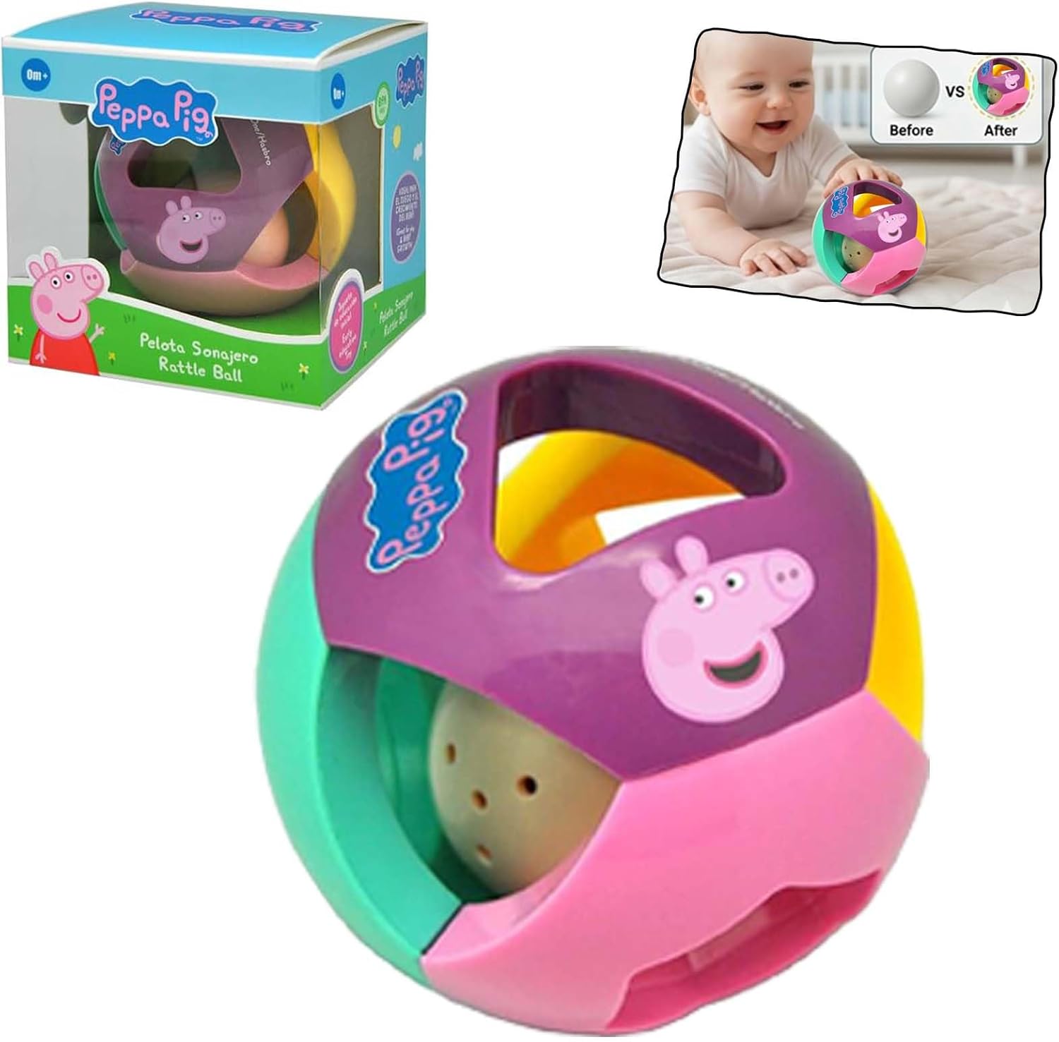 Baby Rattle Ball Sensory Toy 10cm