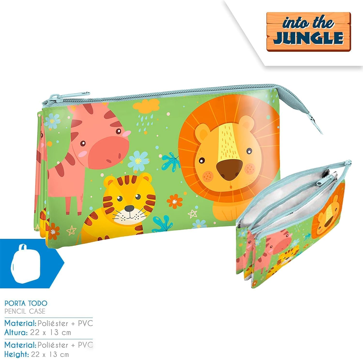 Triple Pocket Pencil Case – 22cm