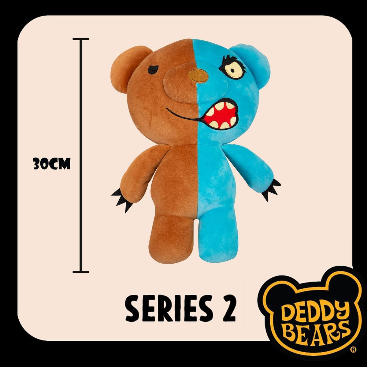 Two-Fur Halloween Plush Deddy Bears Zip Body Bag - 30cm Series 2