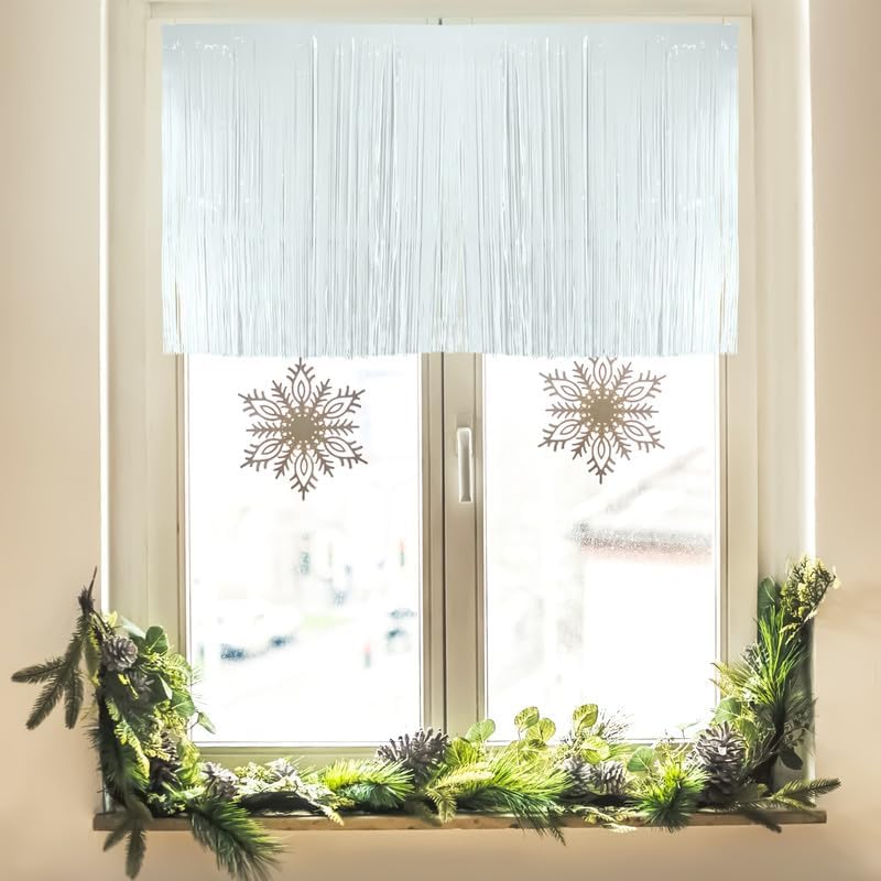 1.2M Christmas Lametta Tinsel Curtain Party Decor
