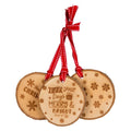 Xmas Wooden Hanging Decor- 3x Laser Cut
