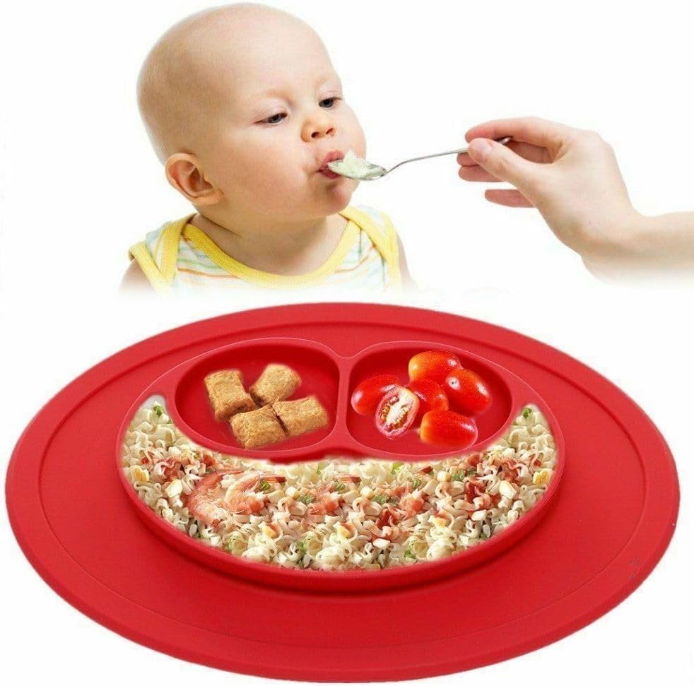 Silicone Baby Snack Mat - Red - Bowls & Plates