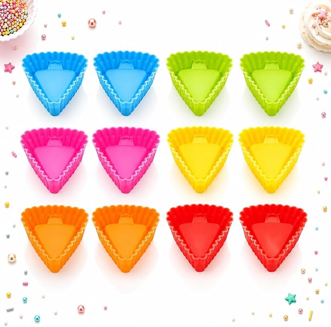6cm Triangle Silicone Baking Moulds