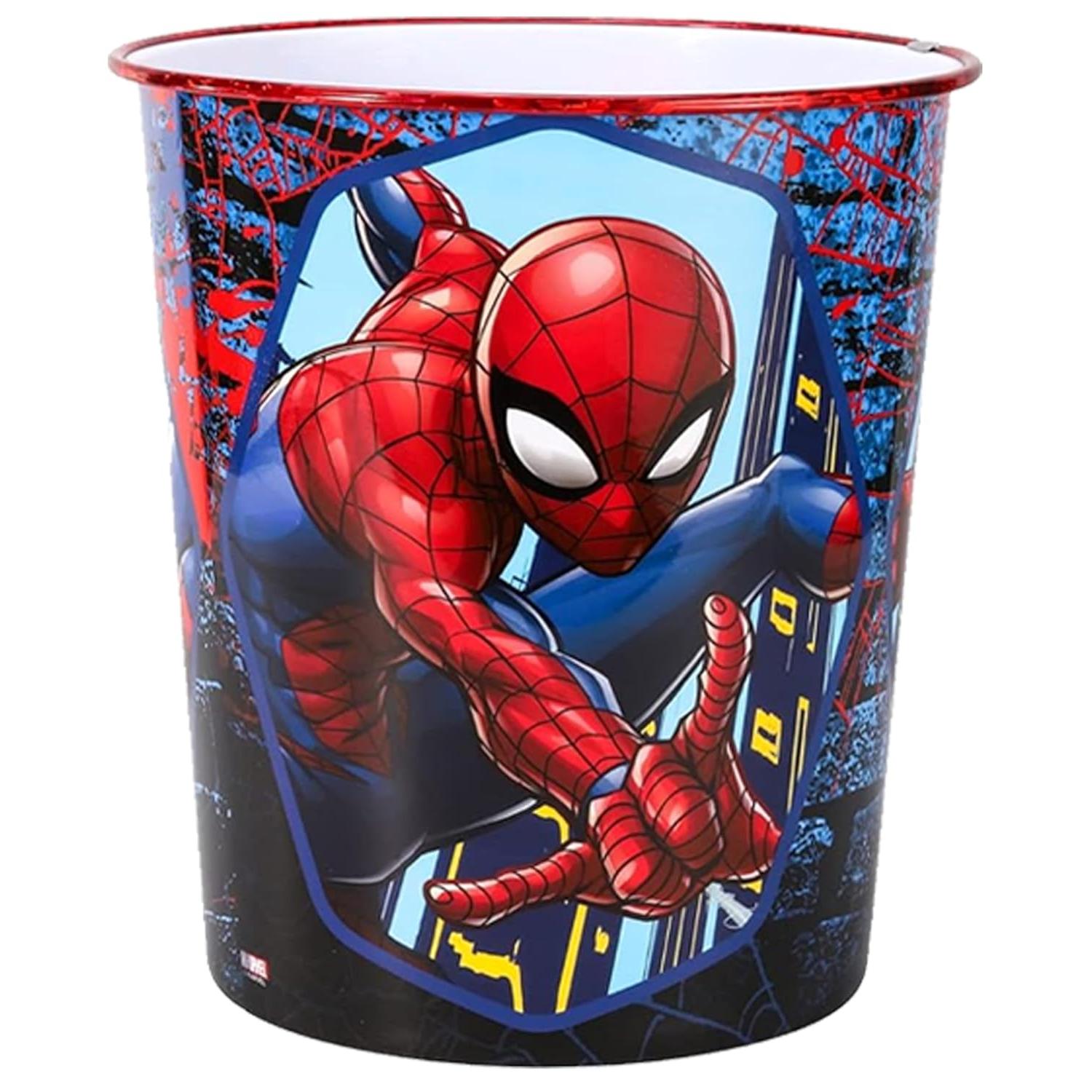 Kids 7L Plastic Dustbin Round Open Top Waste Paper Bin 22cm