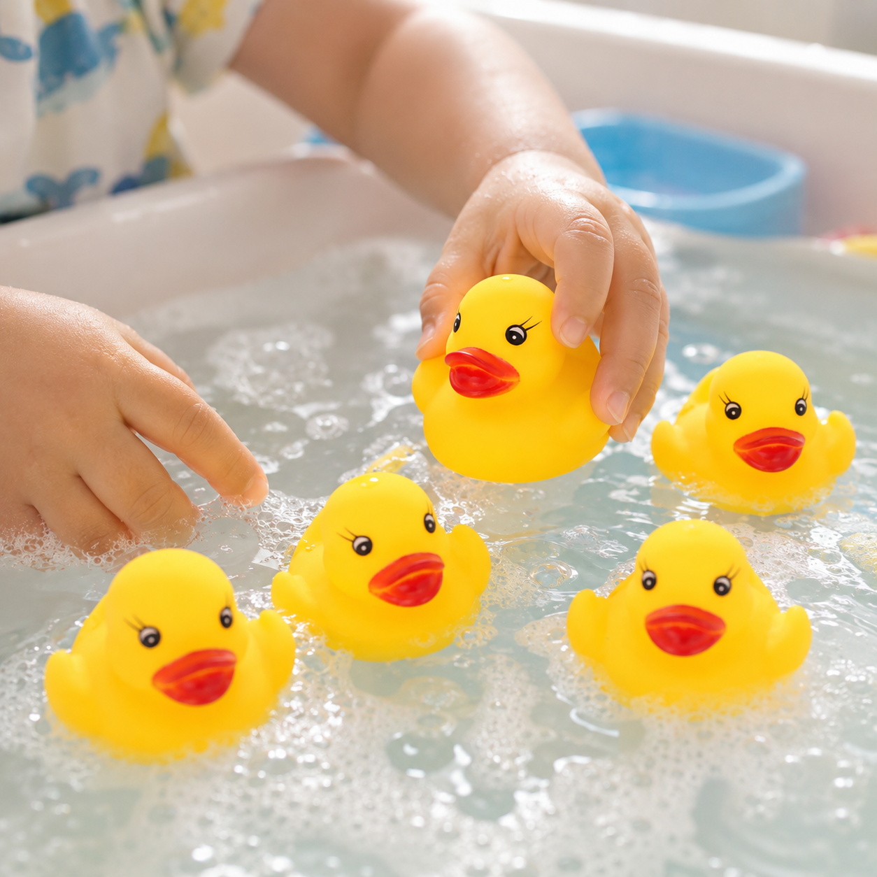 1x Yellow Squeaky Bath Duck 5cm