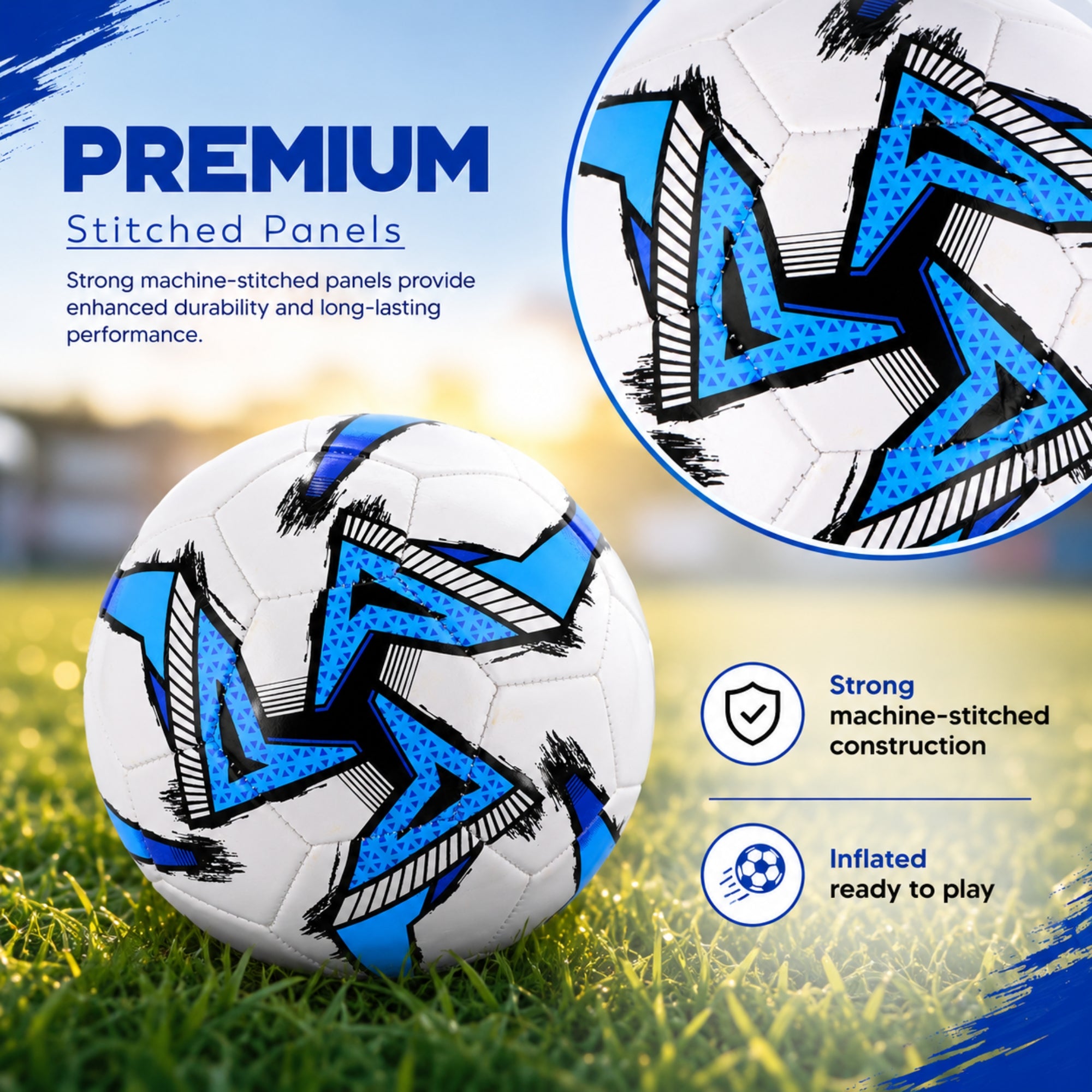 32-Panel Inflatable Football Size 5