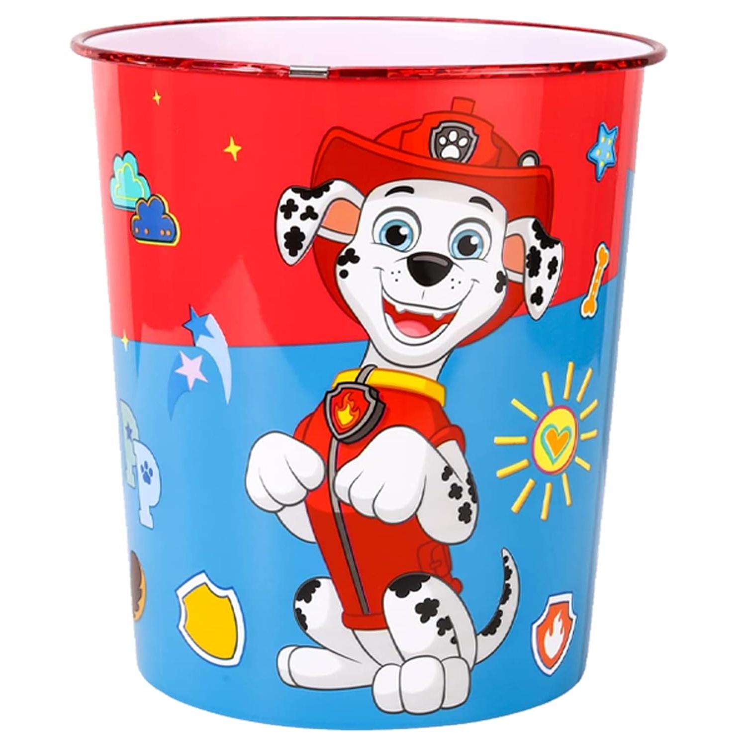 Kids 7L Plastic Dustbin Round Open Top Waste Paper Bin 22cm