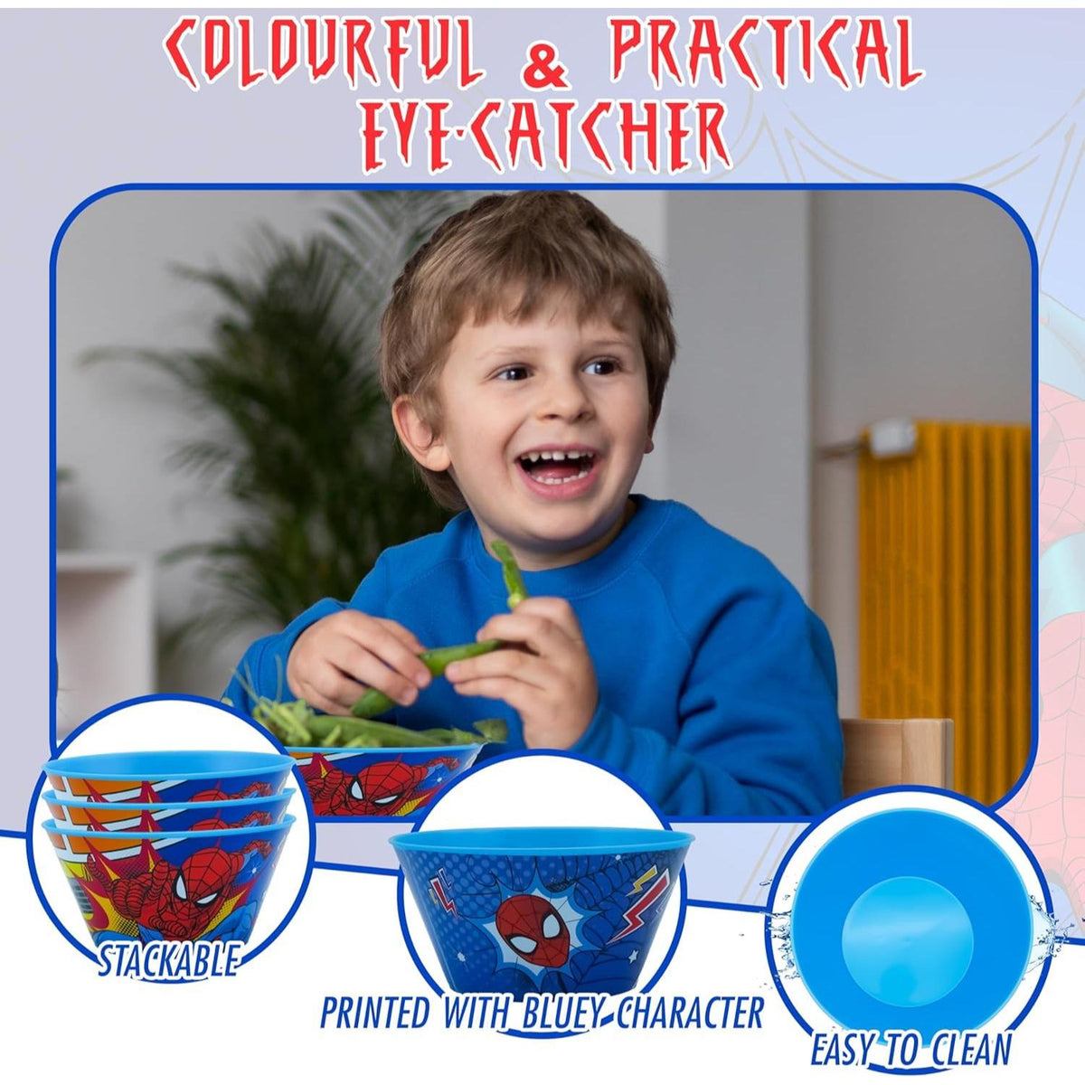 Spider-Man Kids Licensed Reusable Plastic Snack Bowl 700ml – view 7