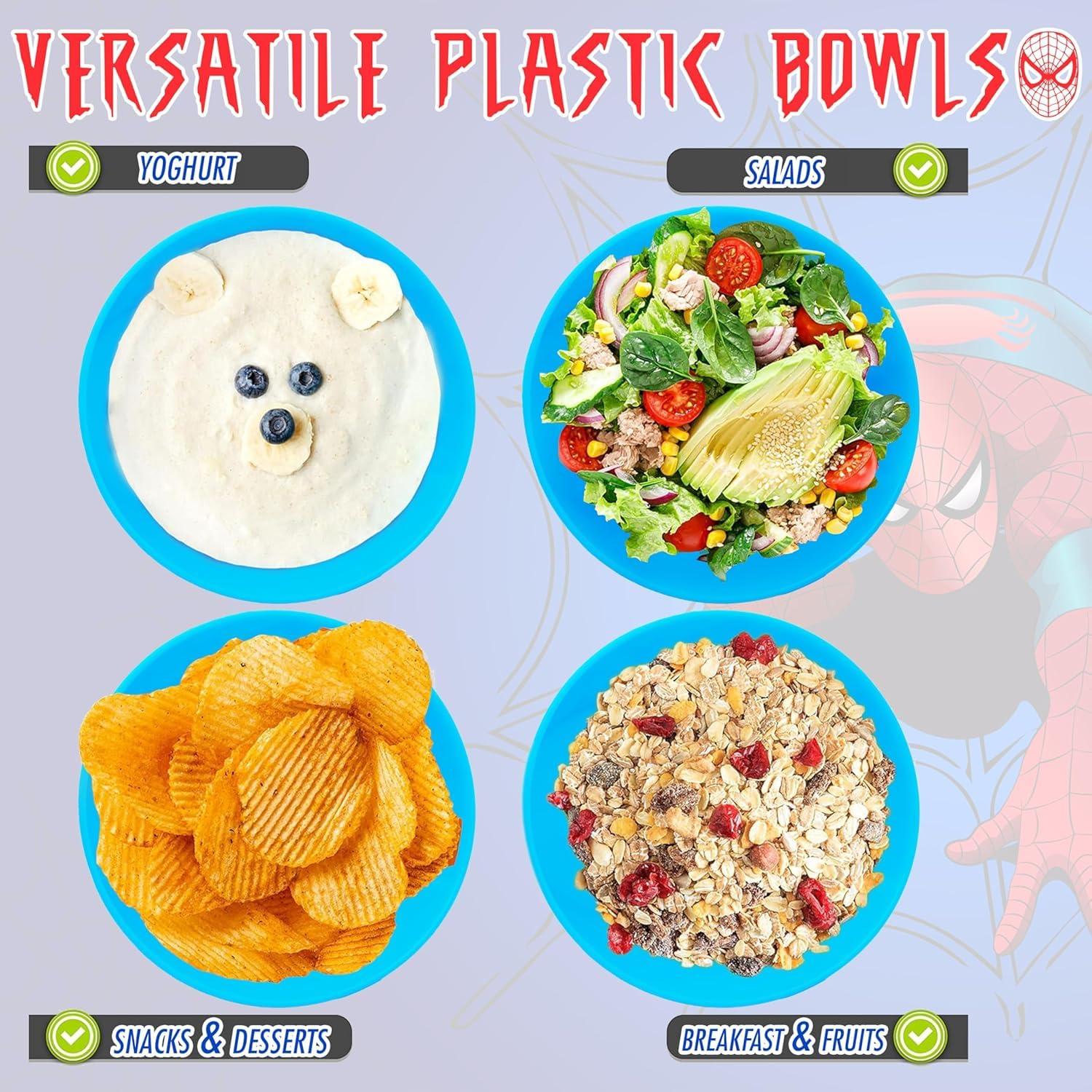 Kids 700ml BPA-Free Plastic Bowl Deep Reusable Snack & Cereal Bowl