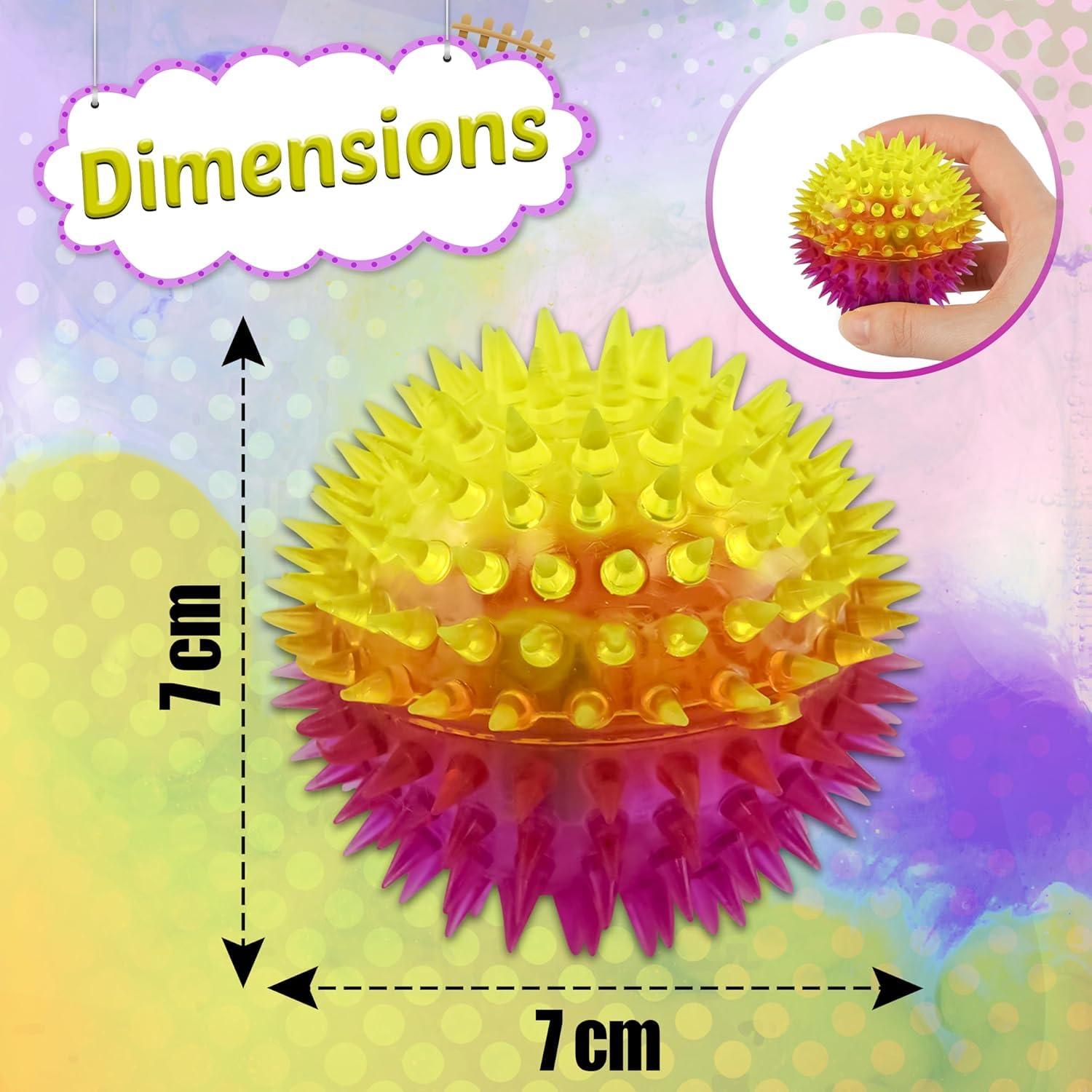 LED Spiky Sensory Ball Light Up Fidget Toy 7cm – 1x Random
