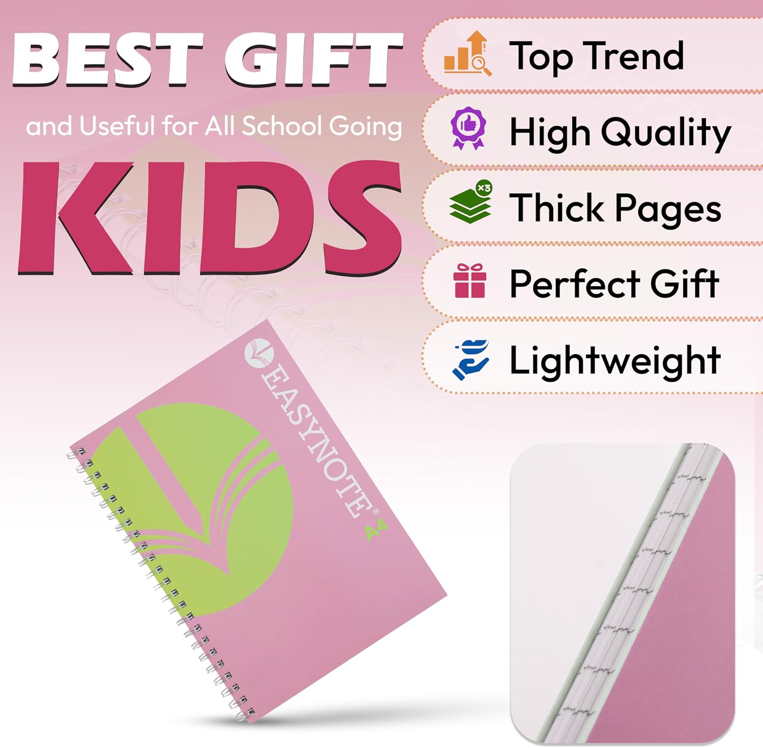 Ruled Notebook with 180 Pages of 80gsm, Size 30cm