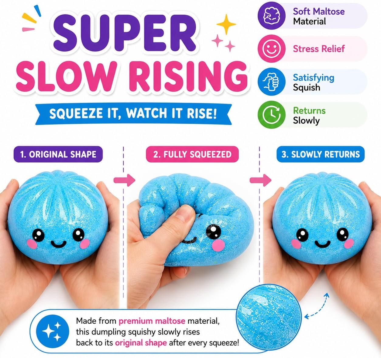Mystery Glitter Dumpling Toy 8.5cm