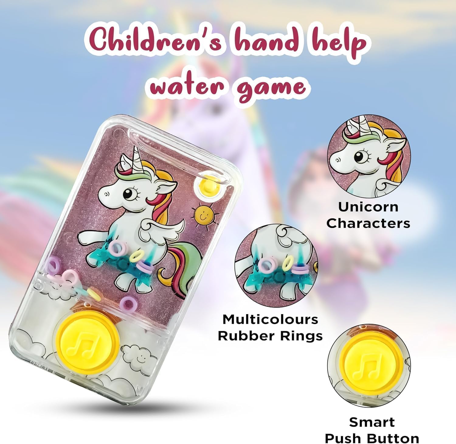 Water Ring Toss Game for Kids, Unicorn Water Hoop Toy