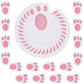 30Pk Rabbit Footprints Pink& White Feet Size-11cm