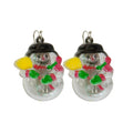 Flashing Christmas Earrings Snowman 2 Pack