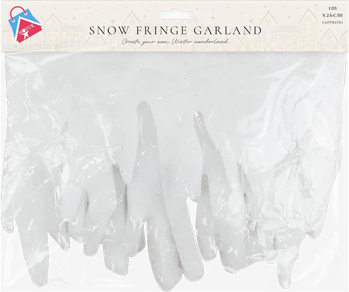 Christmas Artificial Fake Snow Icicle Garland for Festive Crafts