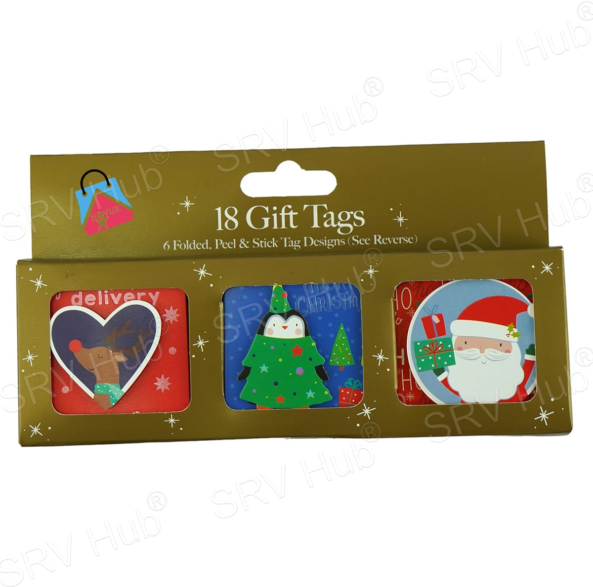 6cm Mini Hand Finished Christmas Gift Tags 18Pcs