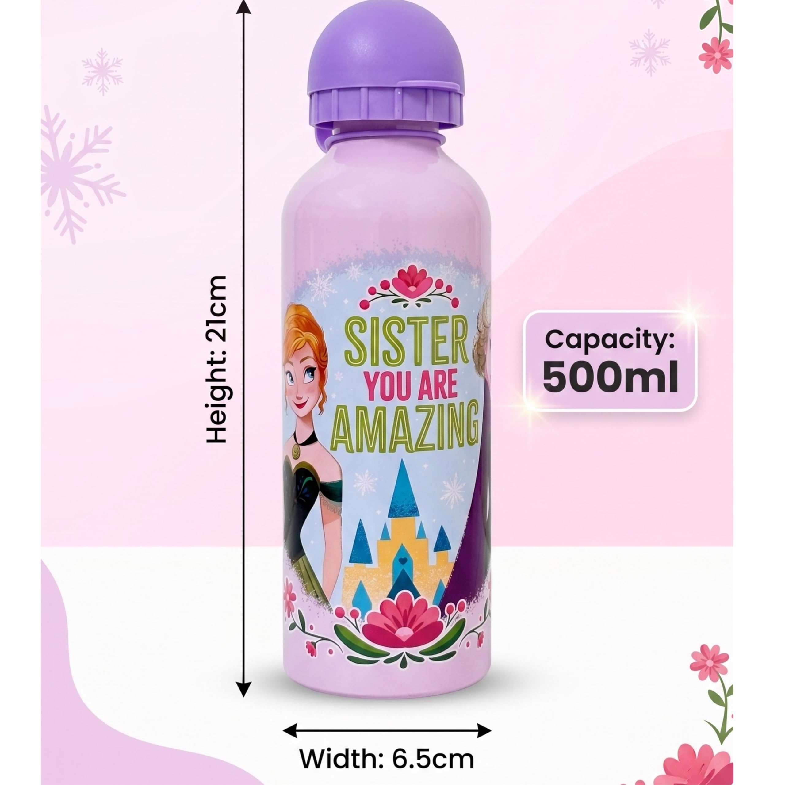 Disney Frozen Aluminium Water Bottle 500ml