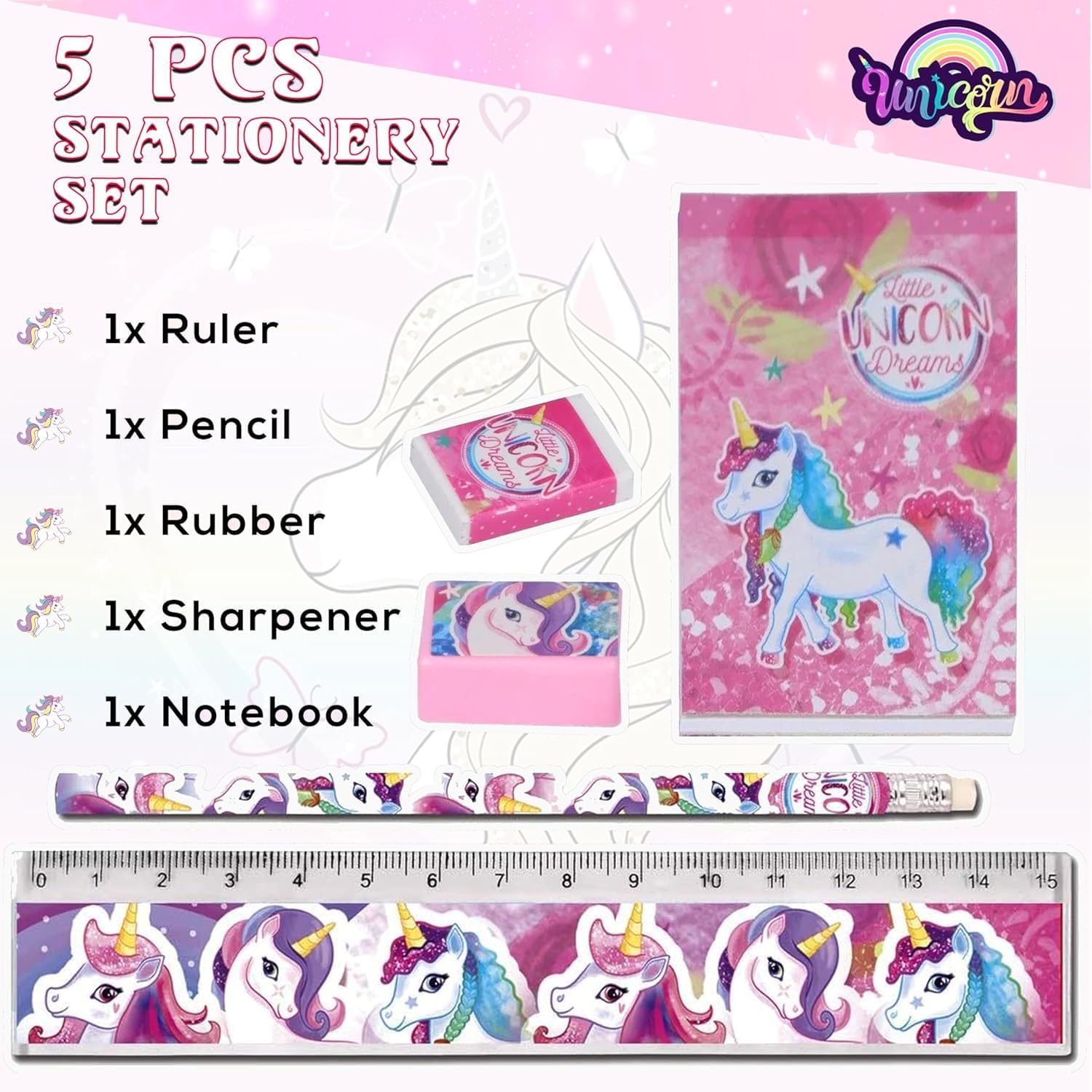5Pcs School Stationery Set