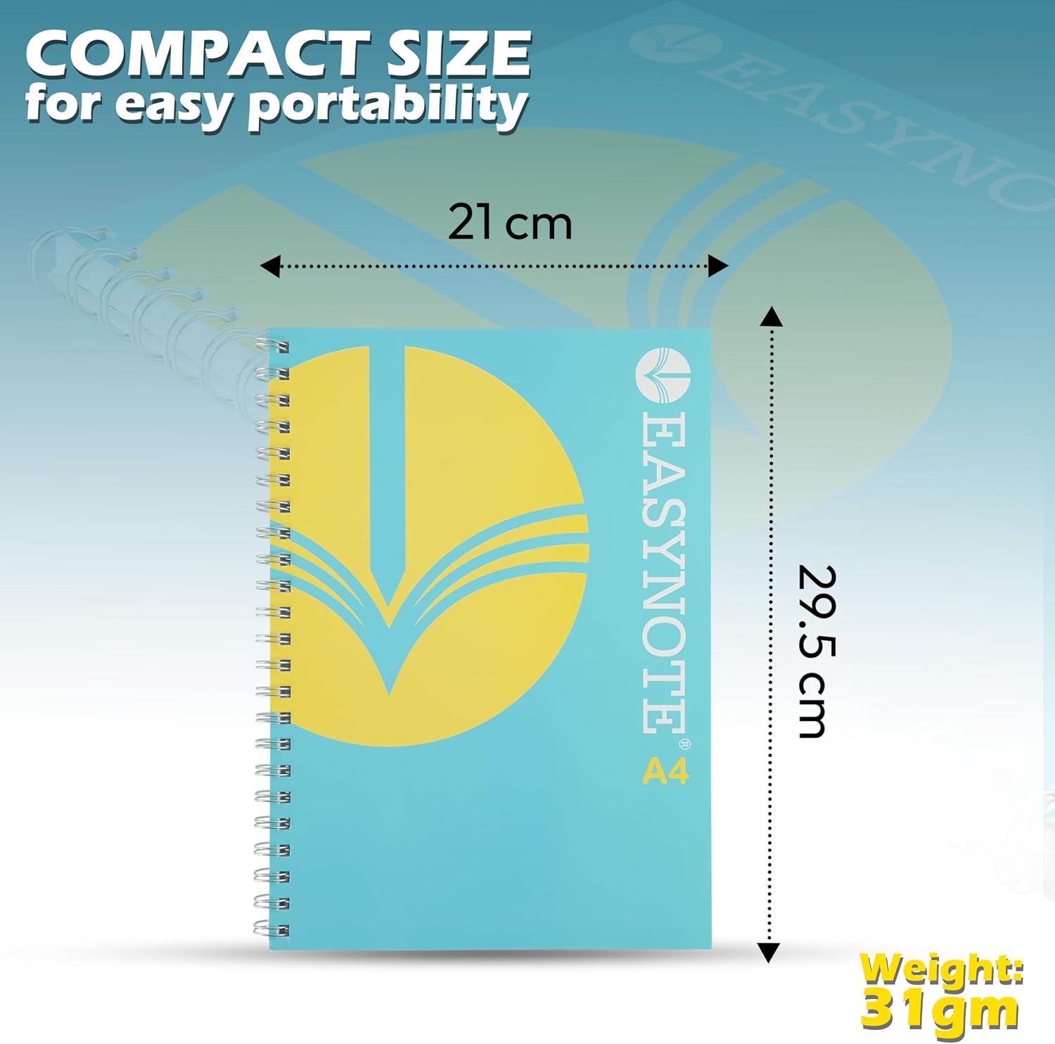 Ruled Notebook with 180 Pages of 80gsm, Size 30cm
