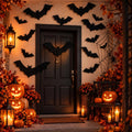 3D Halloween 12x Bat Wall Decorations with Adhesive