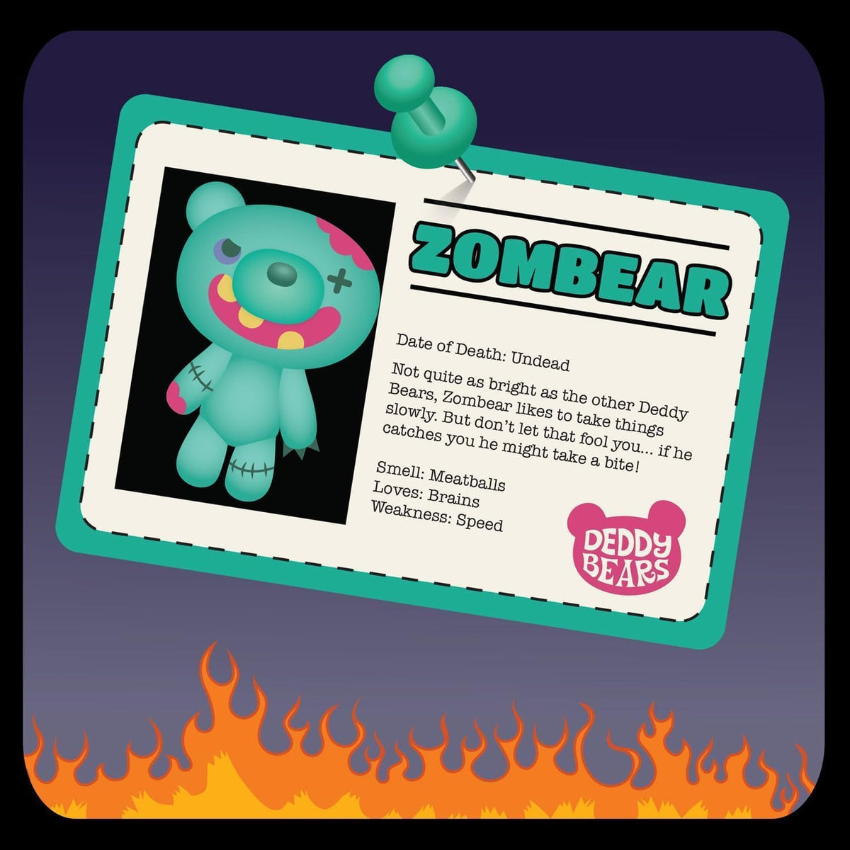 Zombear Halloween Plush Deddy Bear Zip Body Bag 30cm
