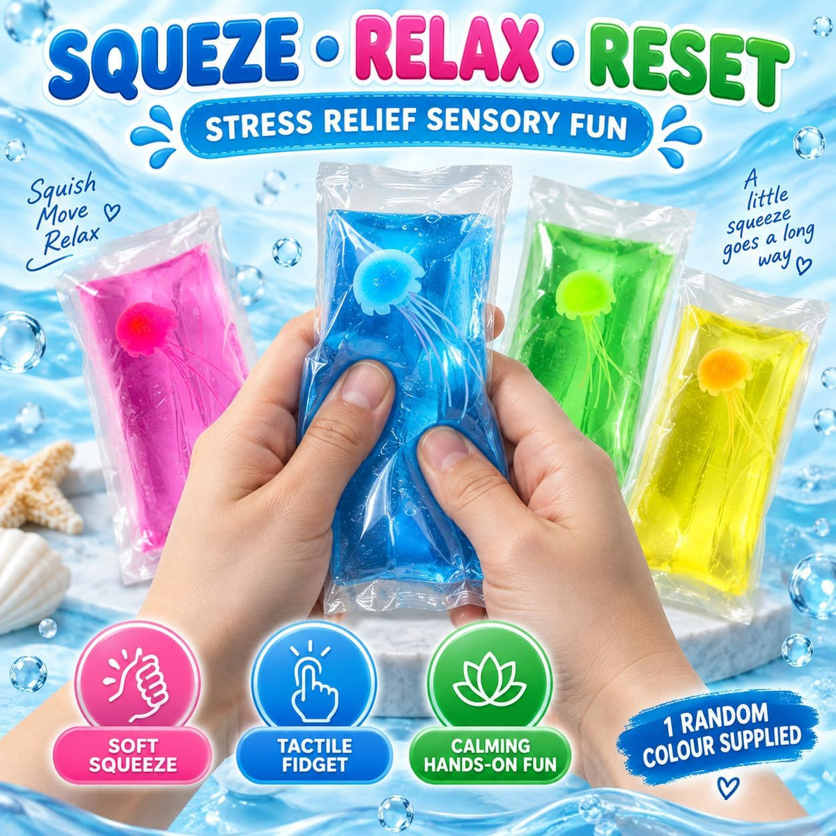1x Jelly Fish Water Snake Toy 13cm