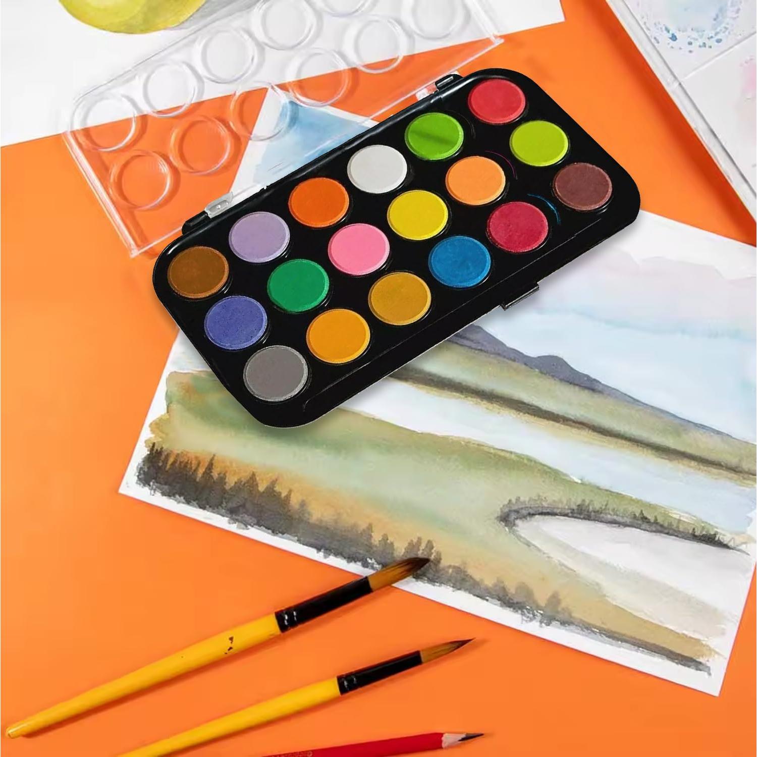 Watercolour Paint Set 18 Colours with Brush