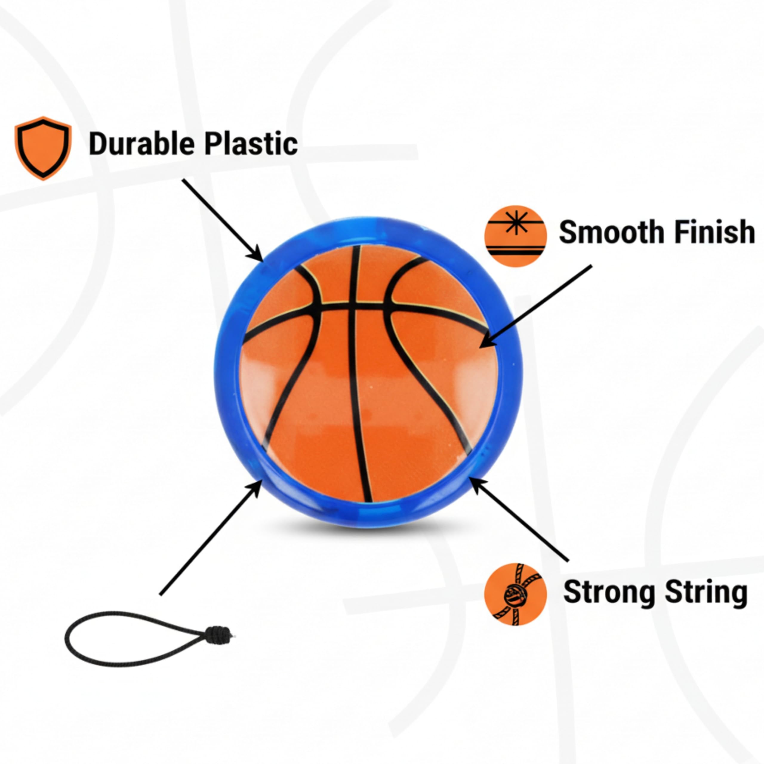 Plastic LED Light Up Sports Ball YoYo 5.5cm