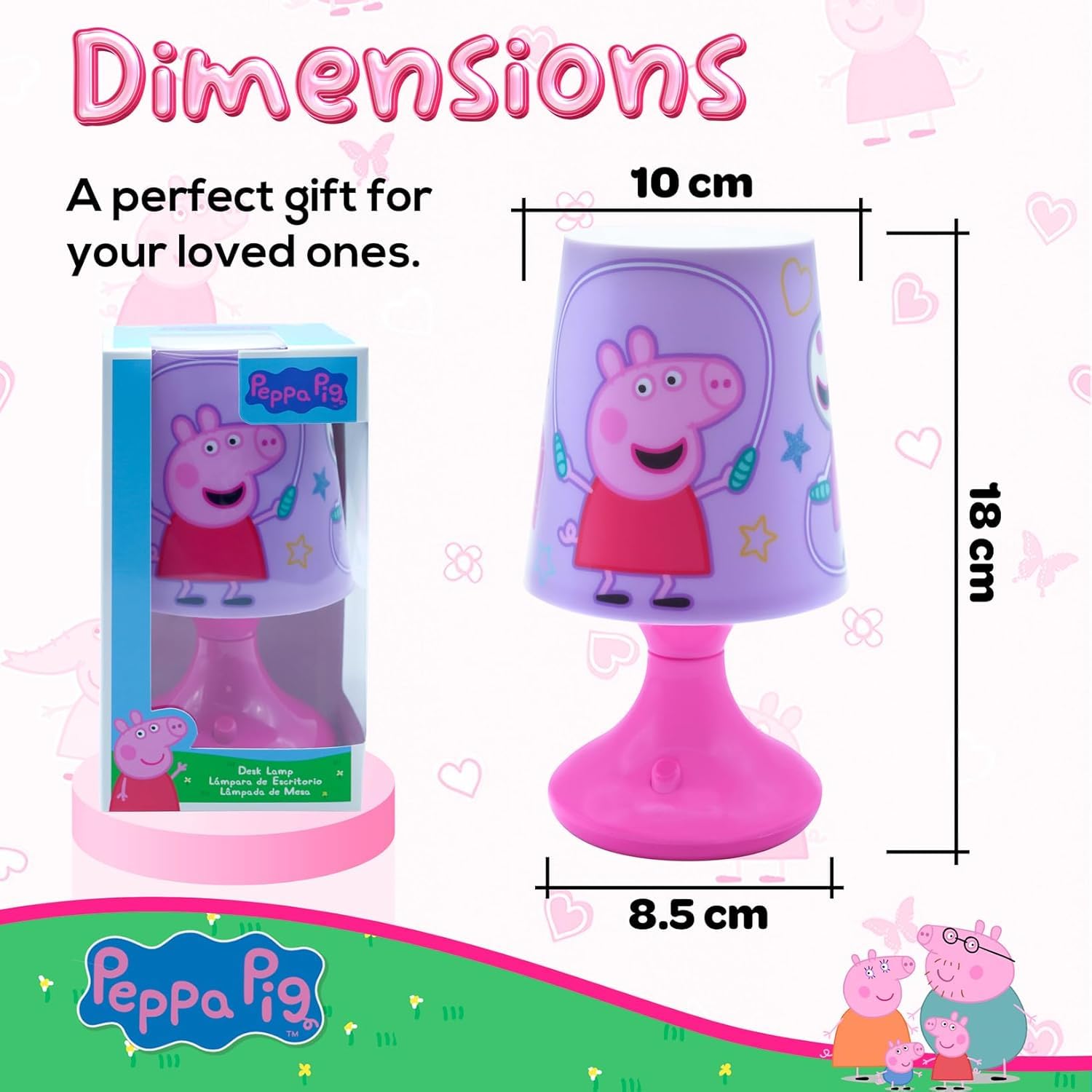Table Lamp Battery Powered Bedside Lamp for Kids