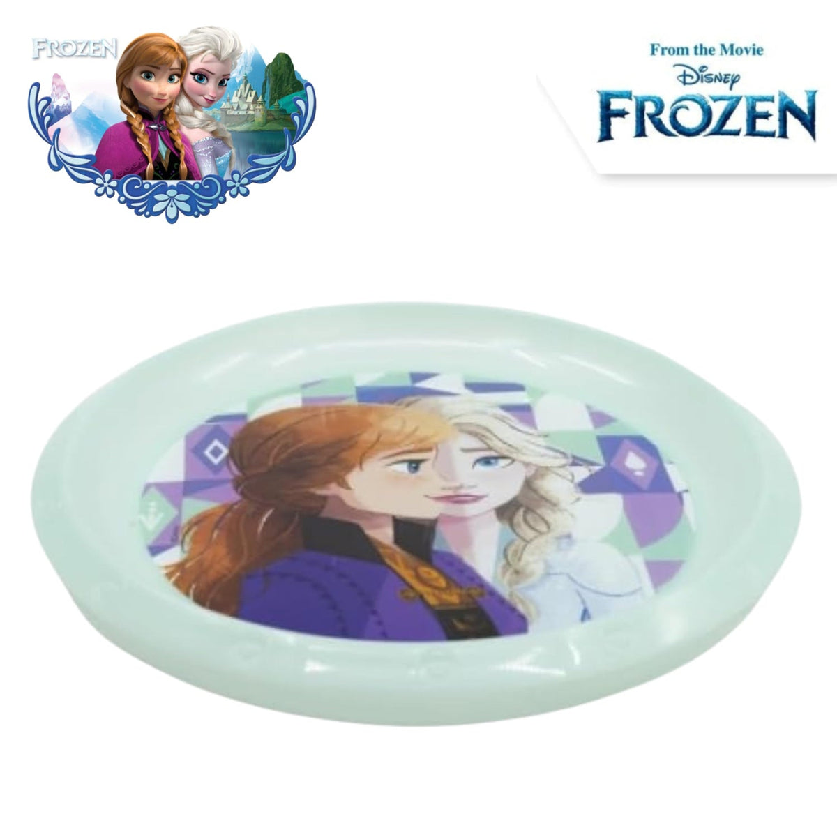 Disney Frozen Kids Licensed Reusable Plastic Plate 22cm – view 6