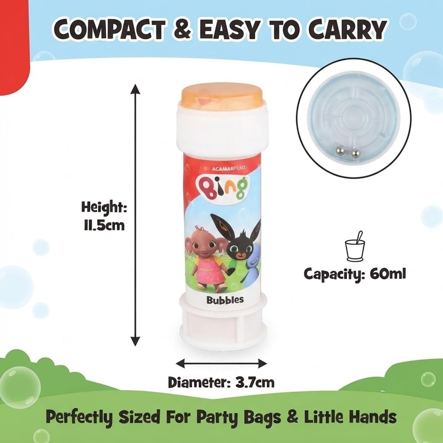 Bing 12Pcs Bubble Tubes with Wand