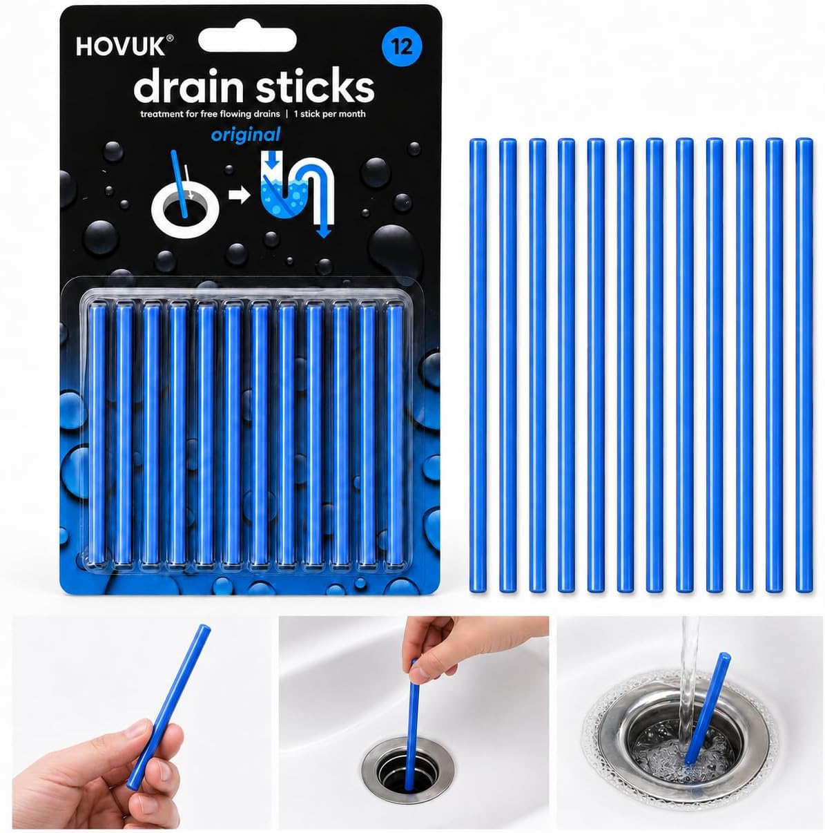Drain Cleaning Sticks 12PK